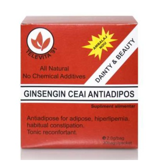 Ceai antiadipos + Ginseng x 30 plicuri