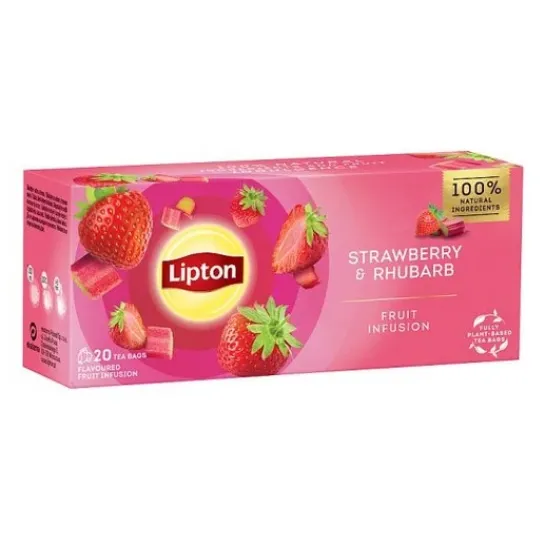 Lipton Ceai fructe capsiuni & rubarba x 20 plicuri