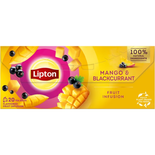 Lipton Ceai fructe mango & coacaze x 20 plicuri