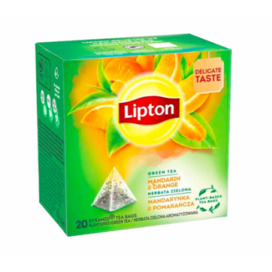 Lipton Verde mandarine & portocale x 20 plicuri