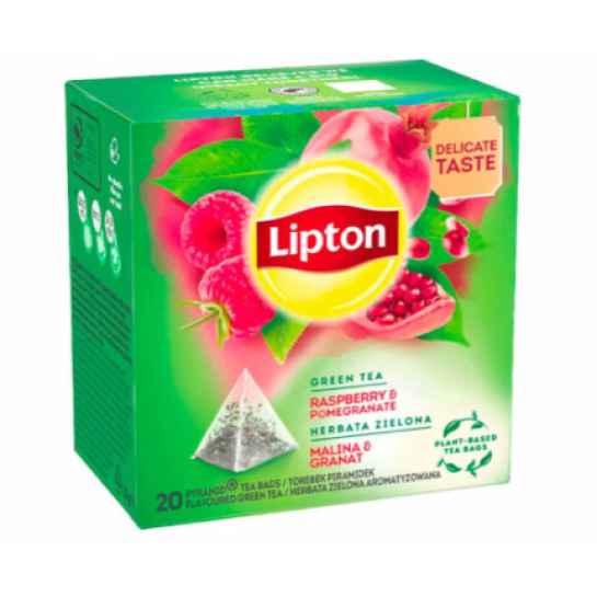 Lipton Verde zmeura & rodie x 20 plicuri