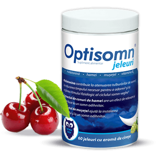 Optisomn cu aroman de cirese x 60 jeleuri