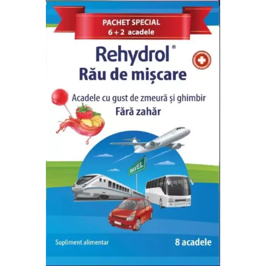 Rehydrol rau de miscare zmeura si ghimbir fara zahar x 6+2 acadele