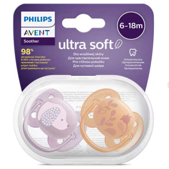 Avent Suzete ultra soft 6-18 luni catel SCF091/18