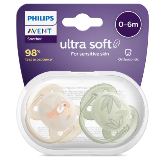 Avent Suzete ultra soft 0-6 luni tropical SCF091/07