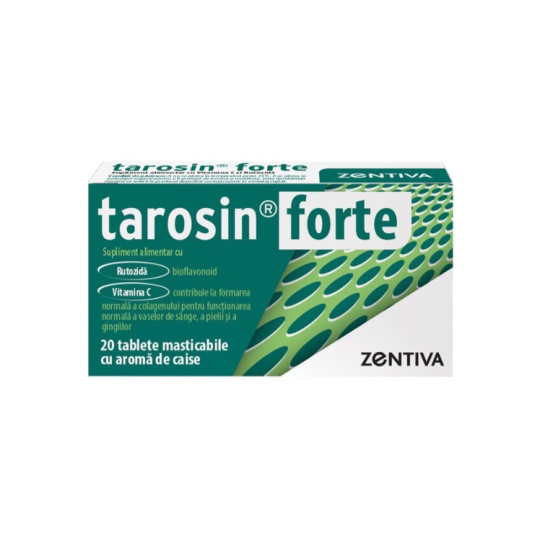 Tarosin Forte cu aroma de caise 20 tablete masticabile