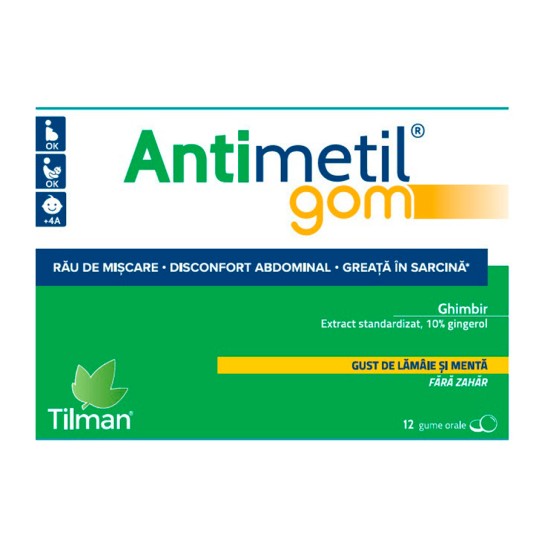 Antimetil Gom x 12 gume orale