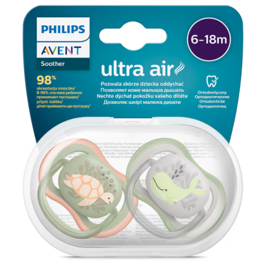 Avent Suzete ultra air 6-18 luni verde/gri SCF085/60