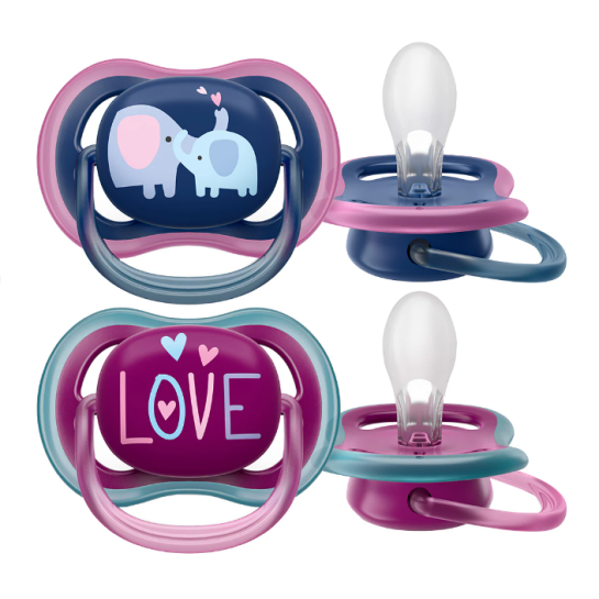 Avent Set 2 Suzete 18+L Ultra Air Love SCF349/22