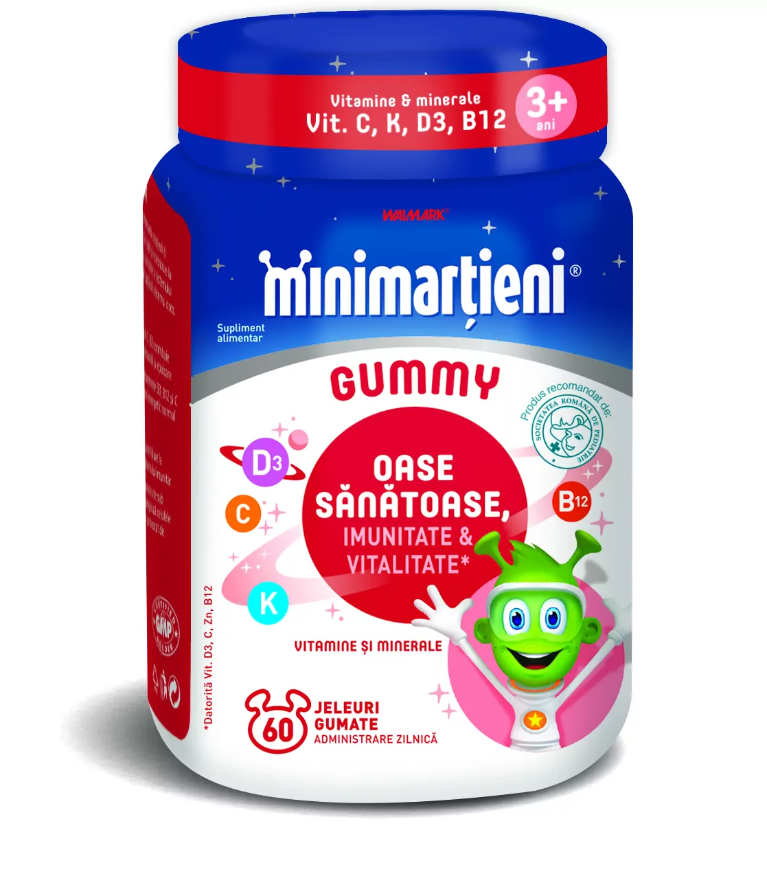 Minimartieni Gummy Bone Active x 60 jeleuri - SolisFarma